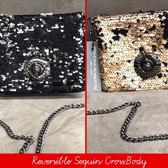 “Never too much sparkle” Sequin Black or Gold Crossbody-Boutique - Picture 13 of 15